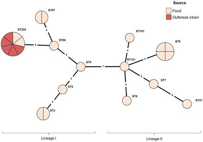 Whole-genome sequencing of Listeria monocytogenes isolated from the first listeriosis foodborne outbreak in South Korea